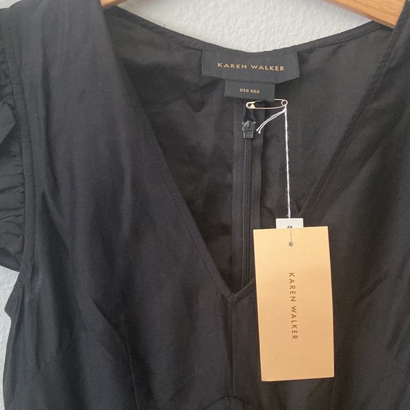 NWT Karen Walker Helena Ruffle Dress - Picture 2 of 7